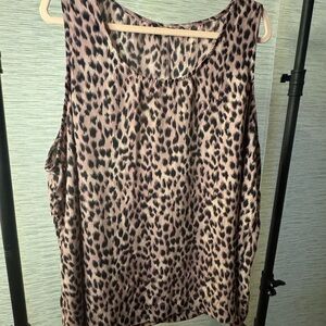 Maurices Animal Print Sleeveless Blouse